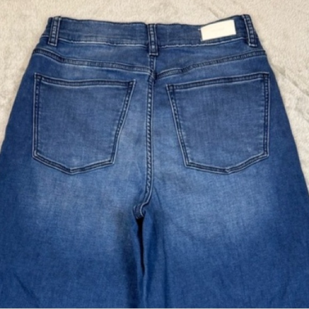 DL1961 Hepburn Wide Leg 32” Blue Jeans High Rise Orlena Wash Stretch Size 26 - Picture 8 of 13